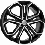 Литой диск K&K Пандора 8,5x19 5*114,3 Et:45 Dia:64,1 алмаз черный