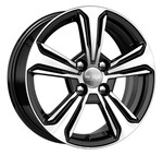 Литой диск K&K КС 777 6x15 4*100 Et:46 Dia:54,1 алмаз черный