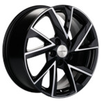 Литой диск Khomen 1714 7x17 5*114,3 Et:45 Dia:67,1 Black-FP