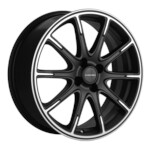 Литой диск Khomen 1707 6,5x17 4*100 Et:43 Dia:60,1 Black-FP matt