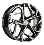 Литой диск Khomen 1716 7x17 5*114,3 Et:45 Dia:60,1 Black-FP
