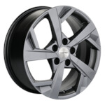 Литой диск Khomen 1712 7x17 5*112 Et:54 Dia:57,1 G-Silver