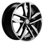 Литой диск Khomen 1612 6,5x16 5*100 Et:39 Dia:57,1 Black-FP