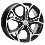 Литой диск Khomen 1702 7x17 5*108 Et:50 Dia:63,3 Black-FP