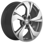 Литой диск Khomen 1724 7x17 5*114,3 Et:45 Dia:60,1 F-Silver-FP