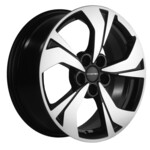 Литой диск Khomen 1724 7x17 5*114,3 Et:40 Dia:57,1 Black-FP